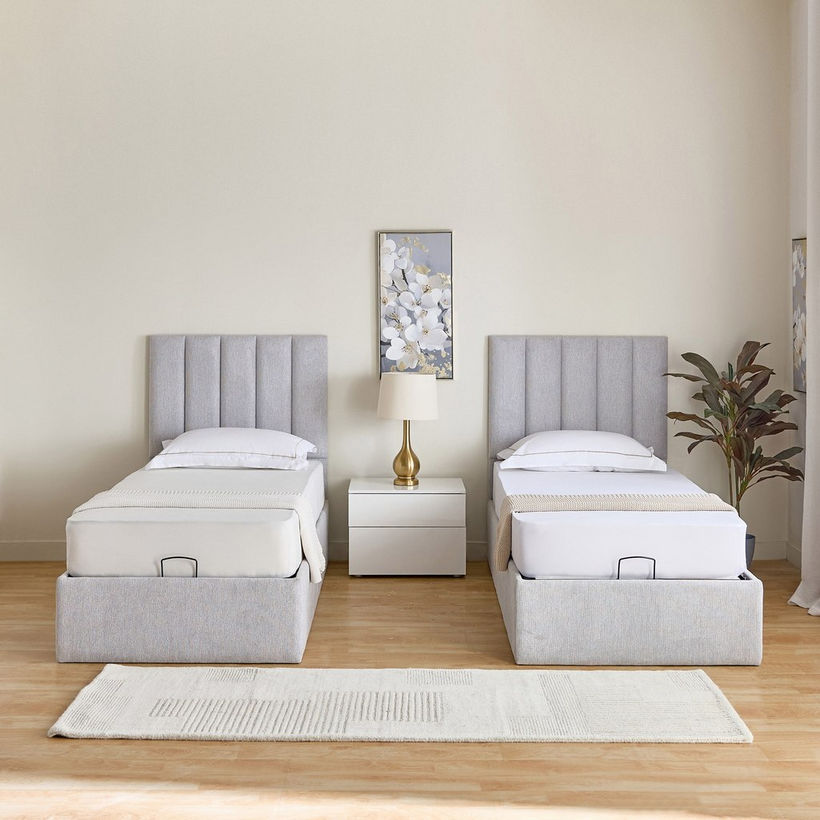 Movo-Bliss Upholstred Hydraulic Single Bed - 90x200 cm - Image 11