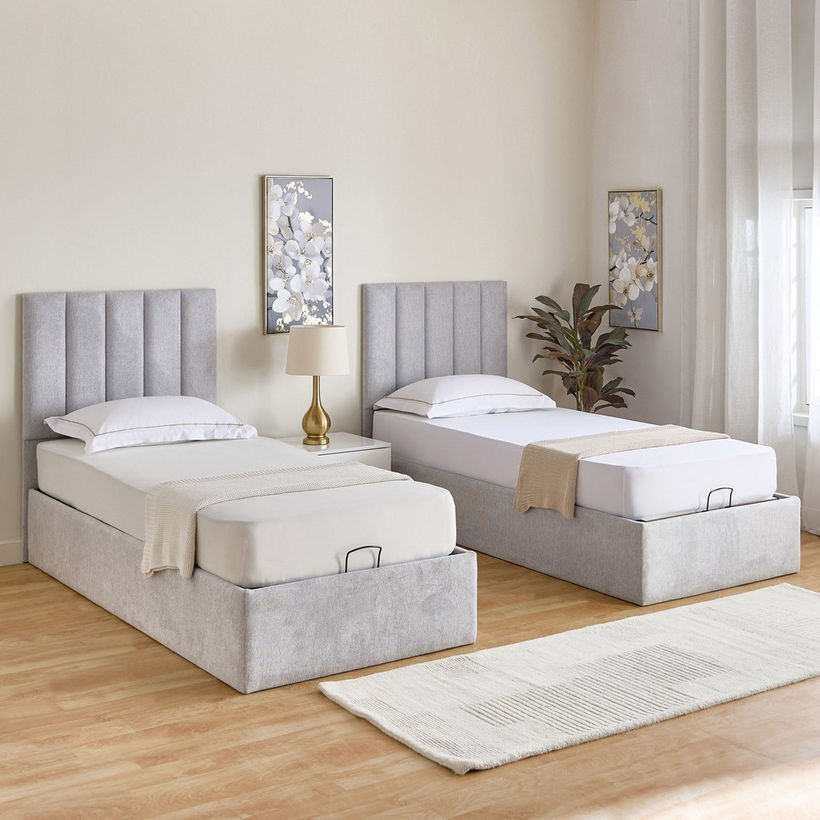 Movo-Bliss Upholstred Hydraulic Single Bed - 90x200 cm - Image 12