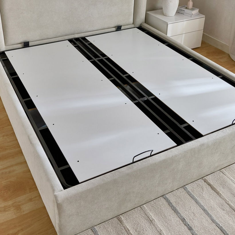 Movo-Fabio Florence Upholstered Hydraulic King Bed - 180x200 cm - Image 9
