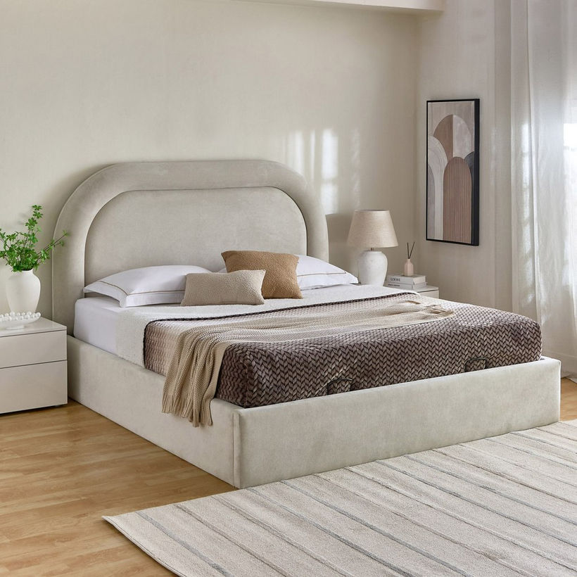 Movo-Fabio Florence Upholstered Hydraulic King Bed - 180x200 cm - Image 11