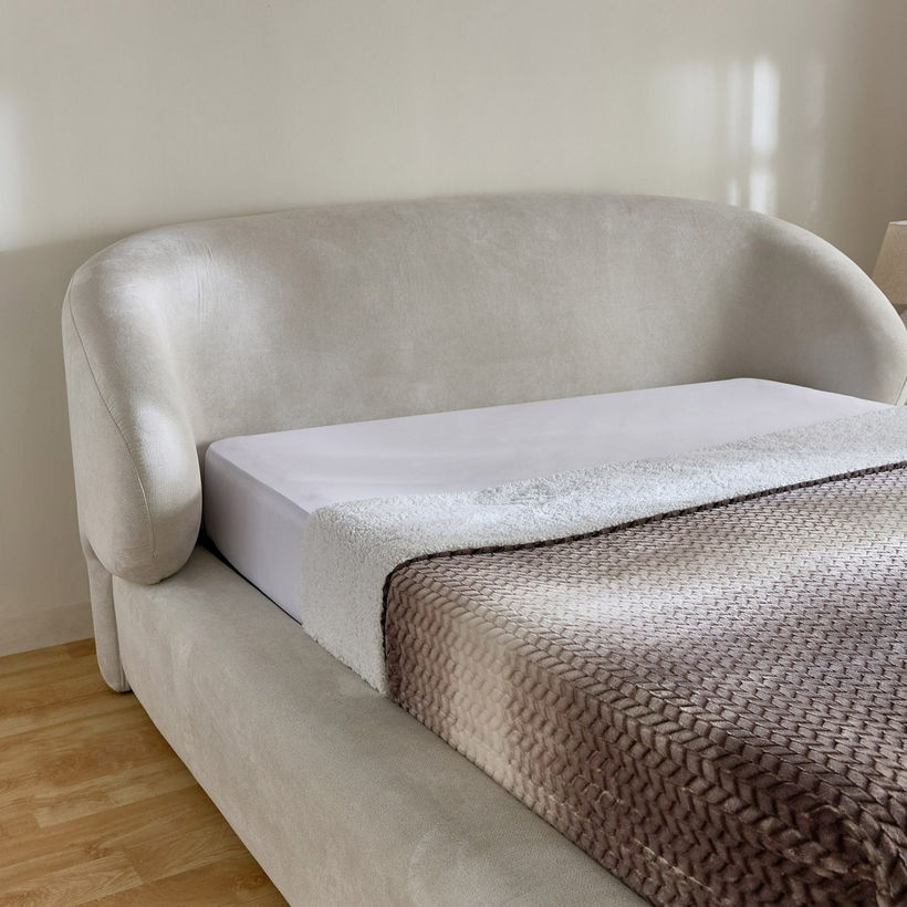 Movo-Fabio Montova Upholstered Hydraulic Queen Bed - 160x200 cm - Image 4
