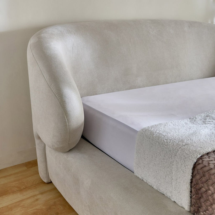 Movo-Fabio Montova Upholstered Hydraulic Queen Bed - 160x200 cm - Image 5