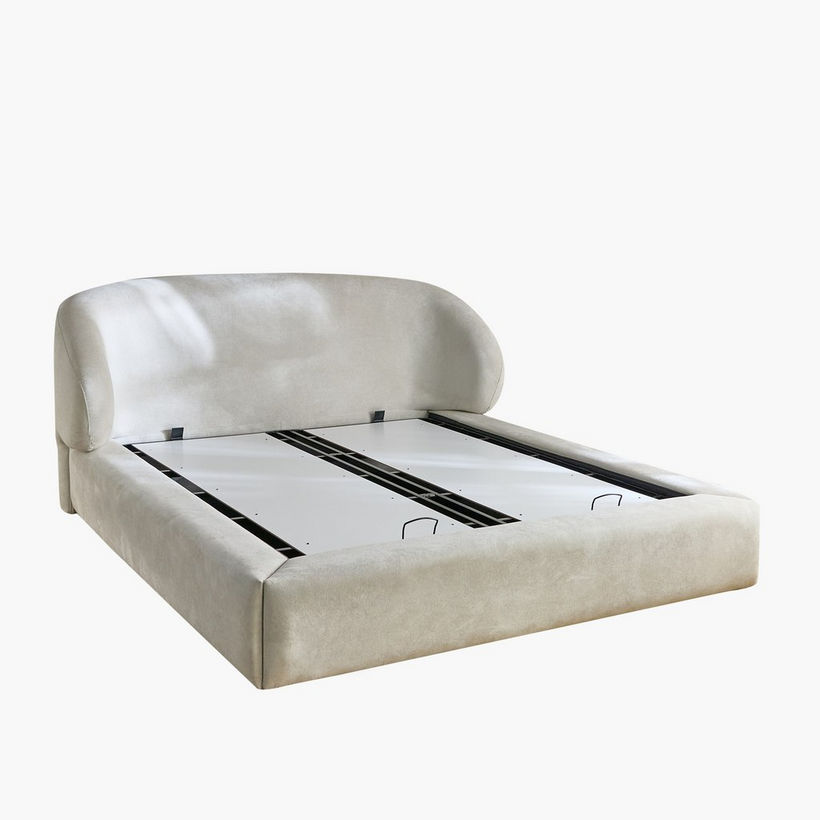 Movo-Fabio Montova Upholstered Hydraulic Queen Bed - 160x200 cm - Image 12