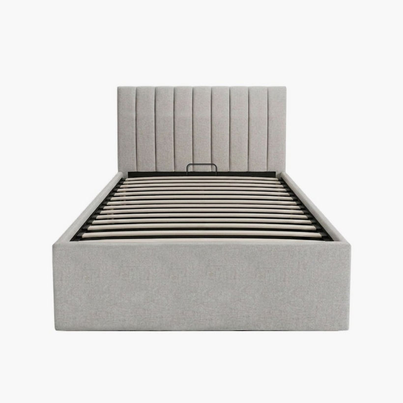 Movo Lasero Hydraulic Storage Upholstered Twin Bed - 120x200 cm - Image 6