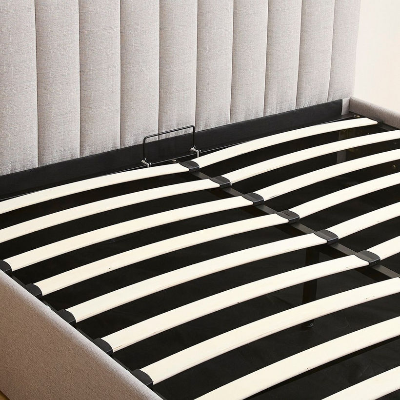 Movo Lasero Hydraulic Storage Upholstered Queen Bed - 160x200 cm - Image 5