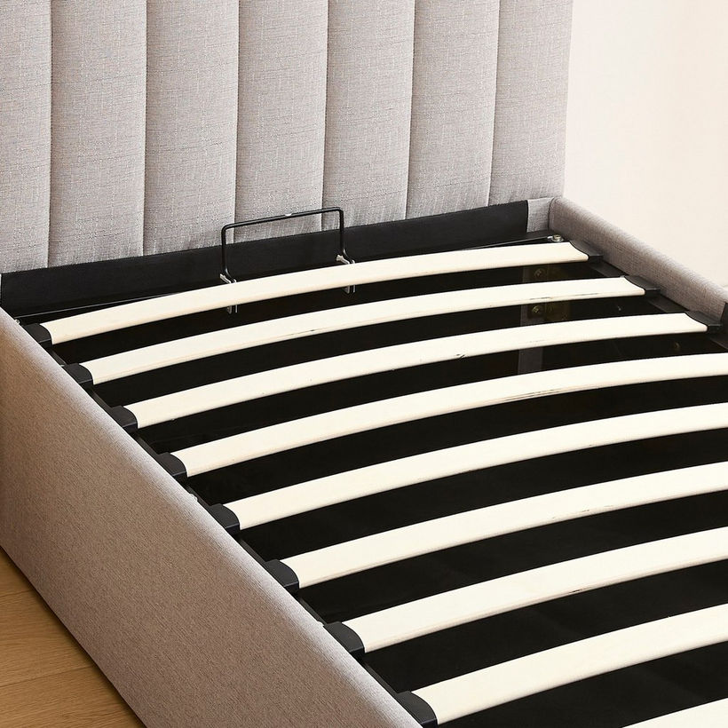 Movo Lasero Hydraulic Storage Upholstered Single Bed - 90x200 cm - Image 3