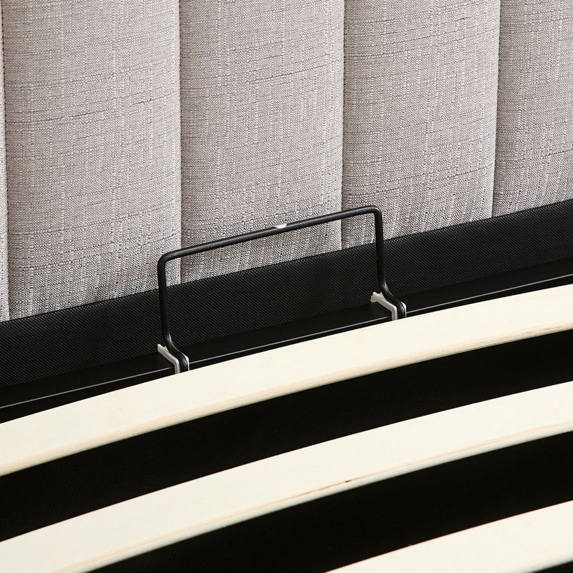 Movo Lasero Hydraulic Storage Upholstered Single Bed - 90x200 cm - Image 4
