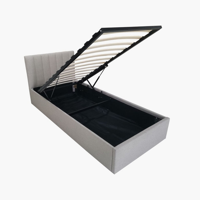 Movo Lasero Hydraulic Storage Upholstered Single Bed - 90x200 cm - Image 7
