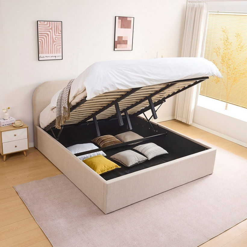 Nordica Callista Hydraulic Storage Upholstered Queen Bed - 160x200 cm - Image 3