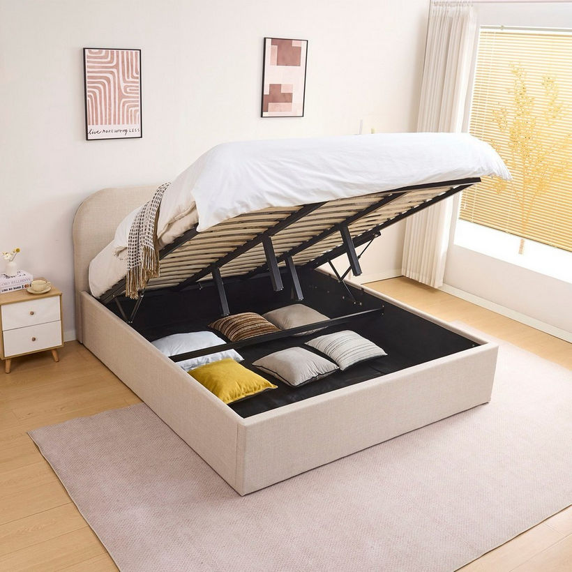 Nordica Callista Hydraulic Storage Upholstered King Bed - 180x200 cm - Image 3