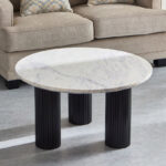 Cavon Darcy Nxt Genuine Marble Top Coffee Table with Solid Wood Base