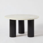 Cavon Darcy Nxt Genuine Marble Top Coffee Table with Solid Wood Base