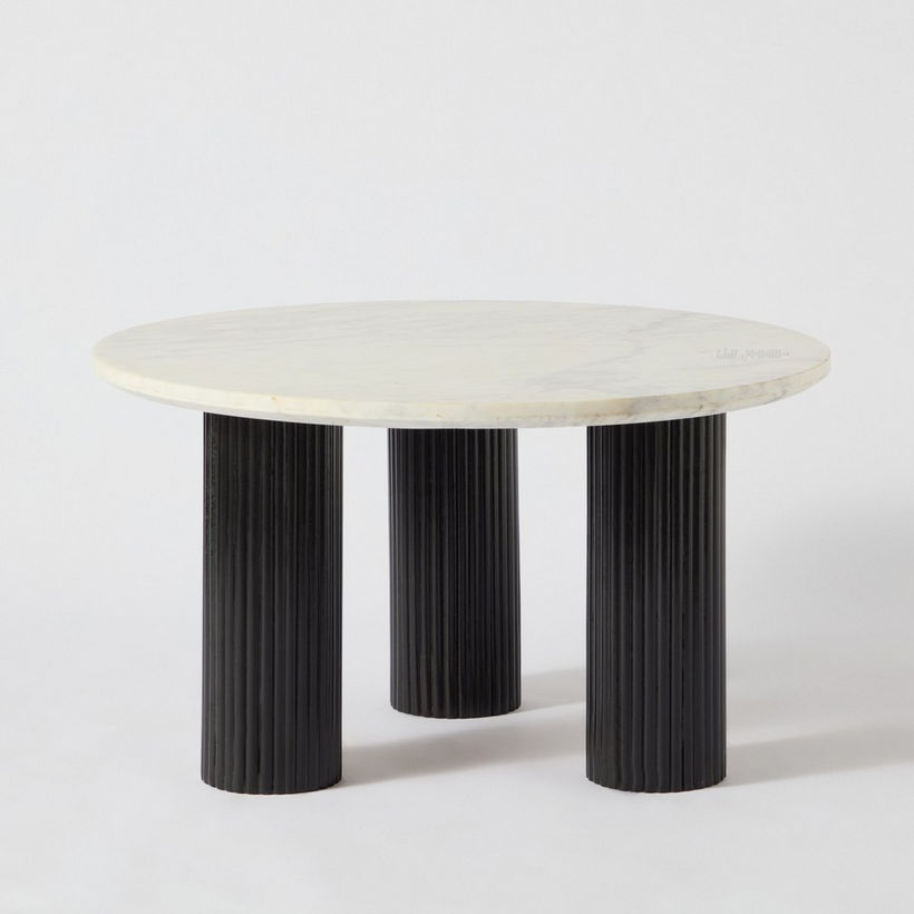 Cavon Darcy Nxt Genuine Marble Top Coffee Table with Solid Wood Base - Image 9