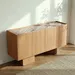 Cavon Bellmar 1.6 Meter 4-Door Solid Wood Sideboard with Genuine Marble Top - Image 6
