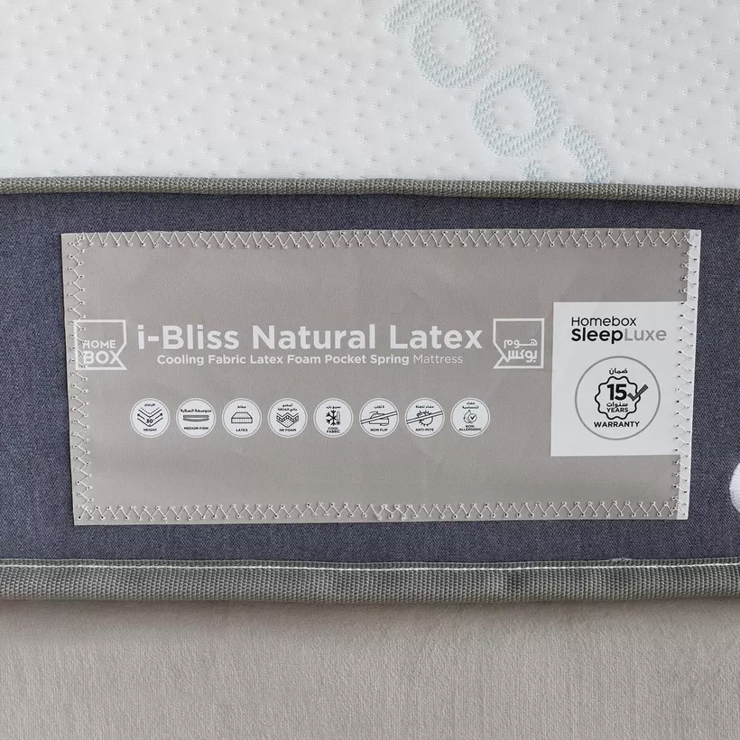 iCooltex Bliss Natural Latex Pocket Spring Single Mattress - 90x190x30 cm - Image 13