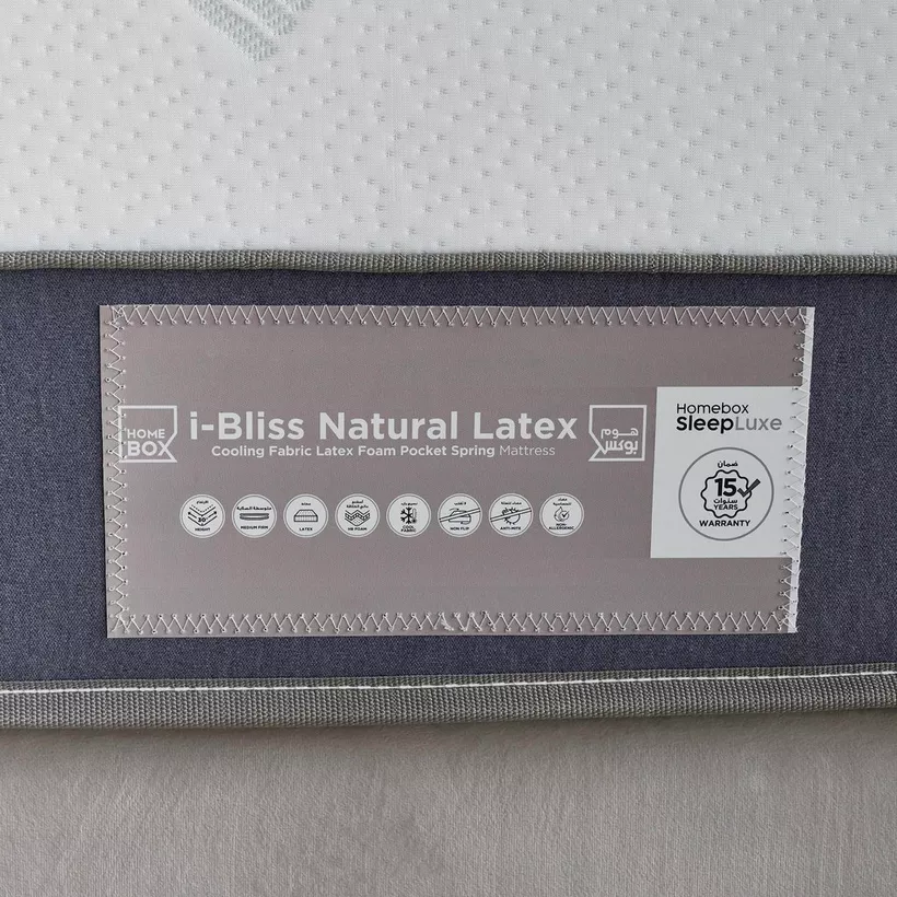 iCooltex Bliss Natural Latex Pocket Spring Queen Mattress - 155x205x30 cm - Image 13