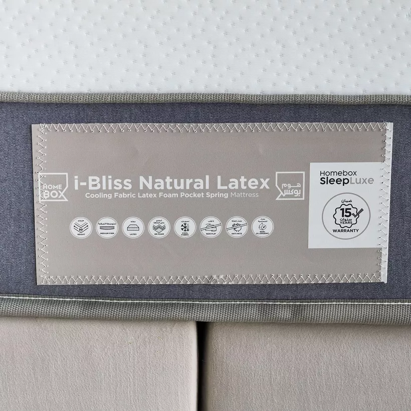 iCooltex Bliss Natural Latex Pocket Spring King Mattress - 180x200x30 cm - Image 13