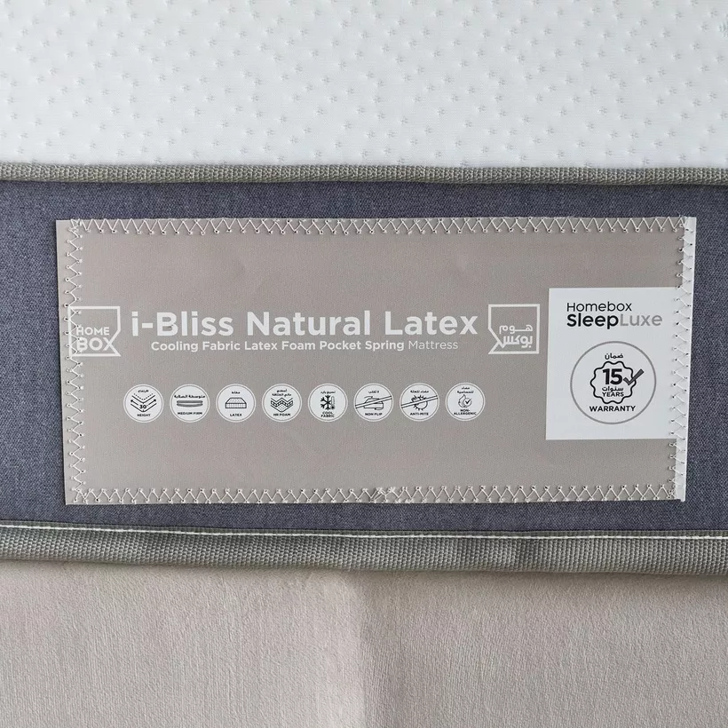 iCooltex Bliss Natural Latex Pocket Spring King Mattress - 180x210x30 cm - Image 13