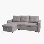 Movo Compacta 3-Seater Fabric Reversible Corner Sofa Bed with Storage