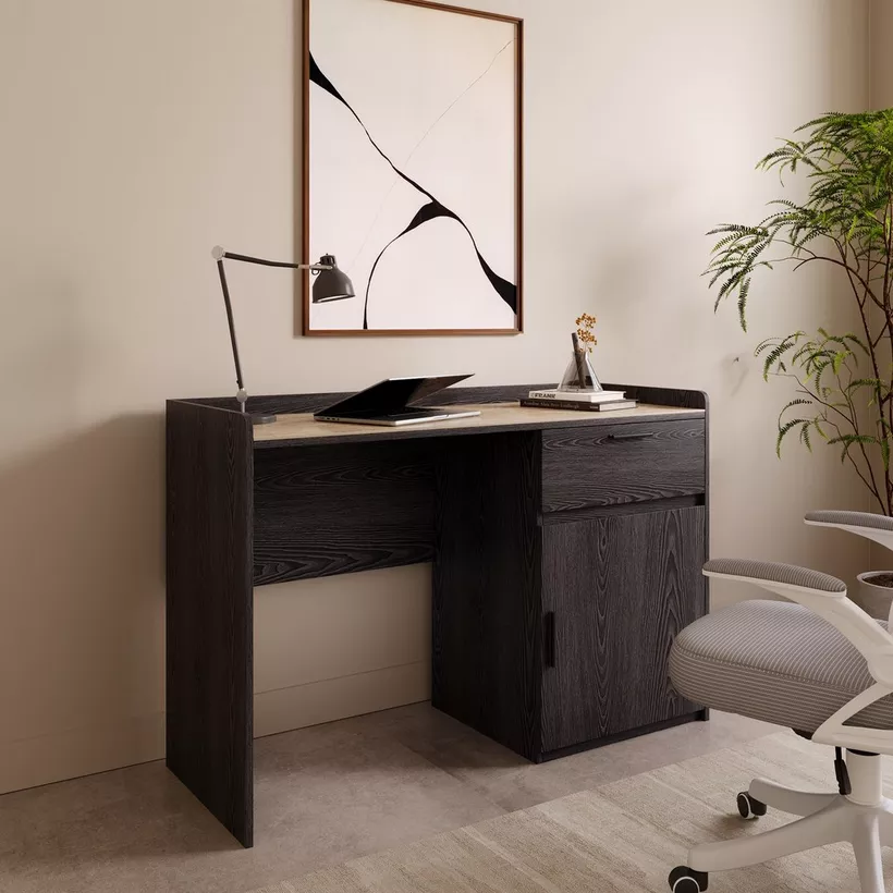 Marwell Sintered Stone 1 Door and 1 Drawer Study Desk - Image 7
