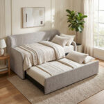 Vienna Upholstered Day Bed with Pull-Out - 90x200 cm