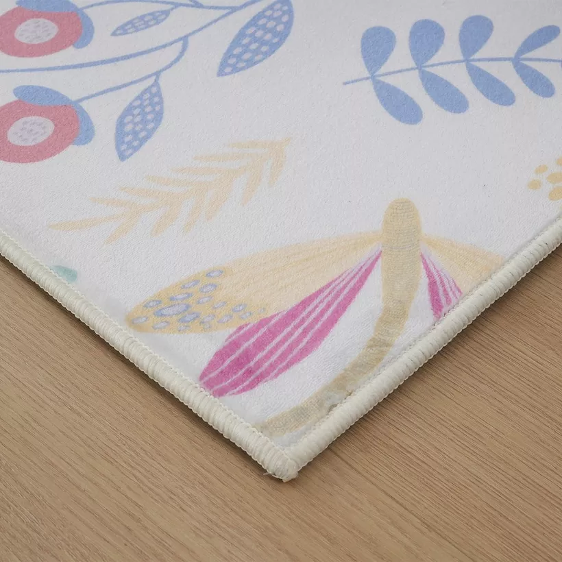 Ivy Ben Garden Bloom Printed Flannel Rug - 110x160 cm - Image 4