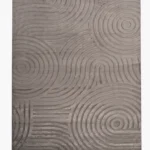 Spiral Carved Faux Rabbit Fur Rug - 230x160 cm