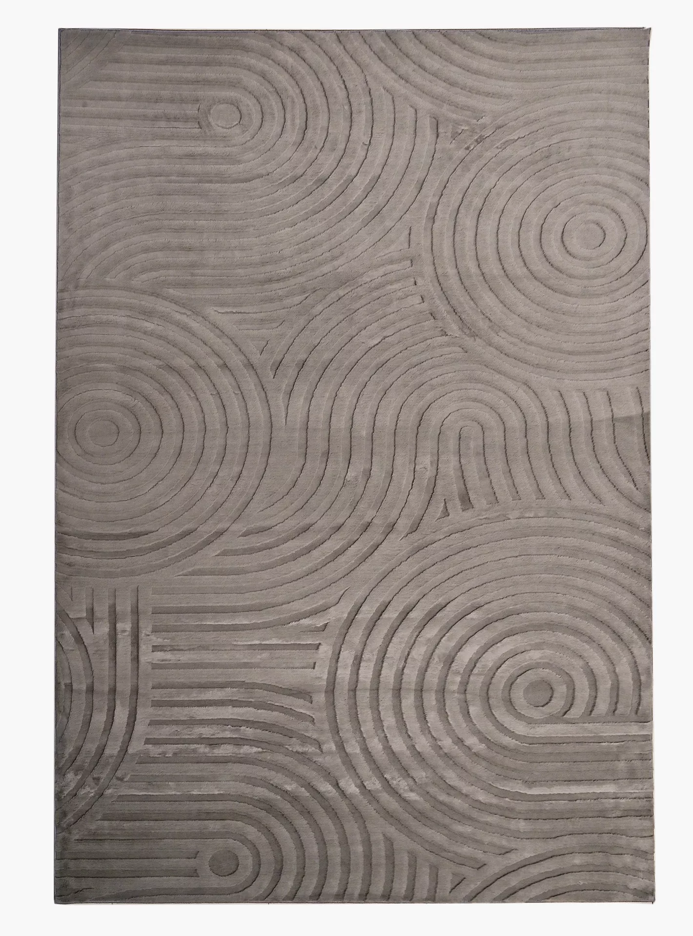Spiral Carved Faux Rabbit Fur Rug - 230x160 cm - Image 3