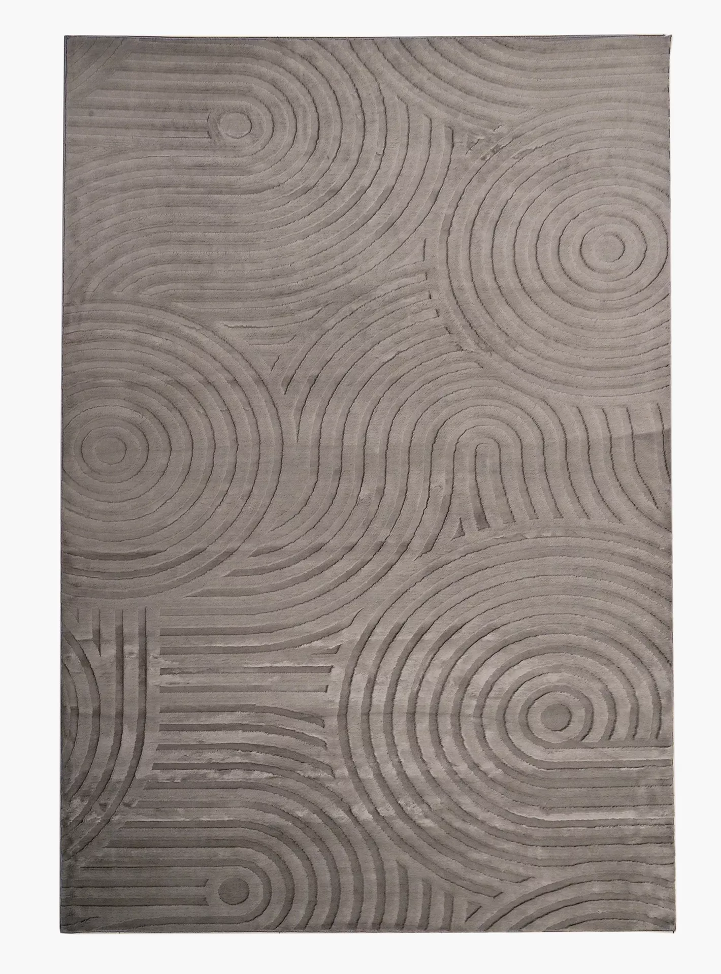 Spiral Carved Rabbit Fur Rug - 300x200 cm - Image 3