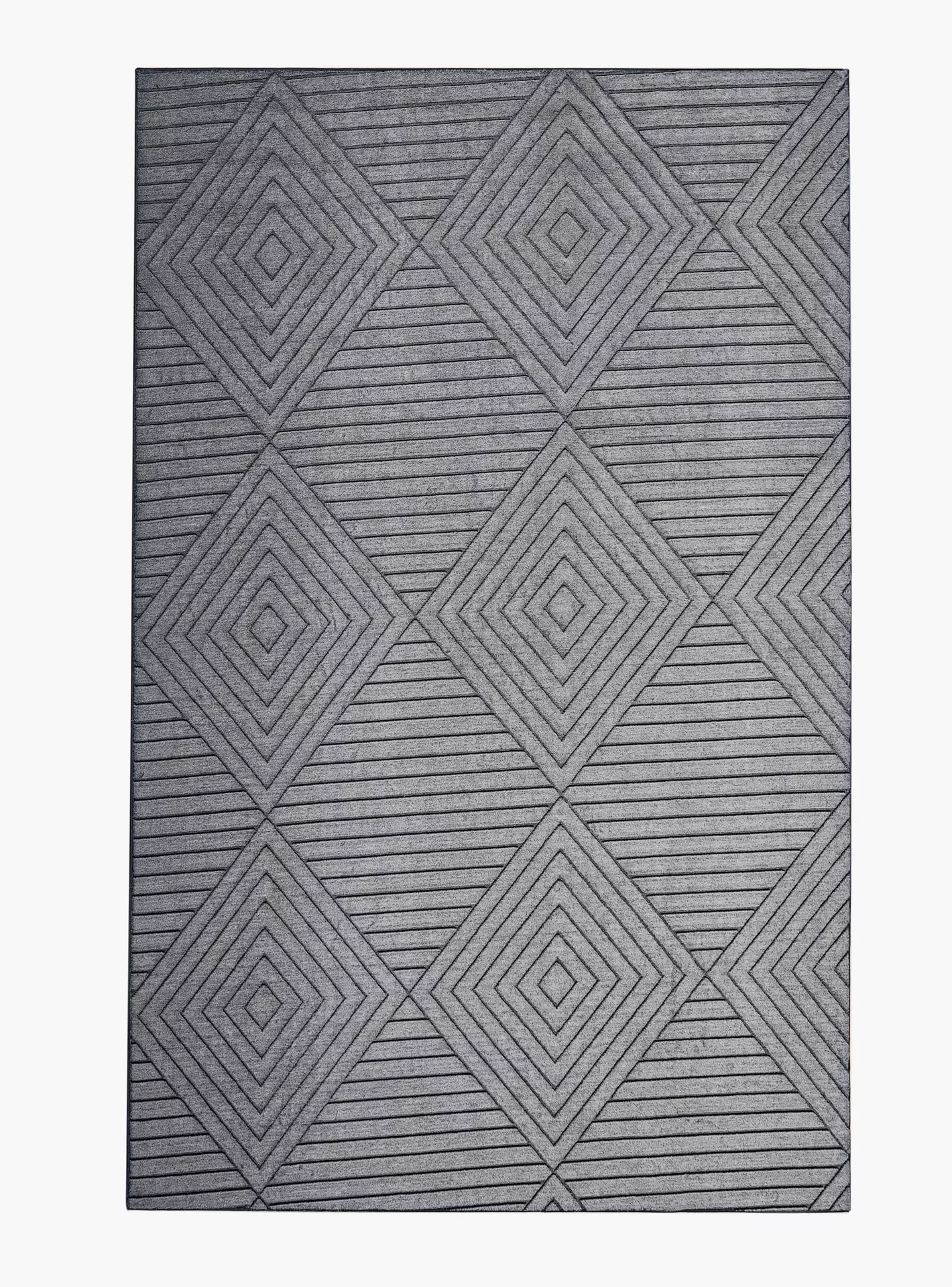 Geo Yarn Dyed Rabbit Fur Rug - 230x160 cm - Image 3