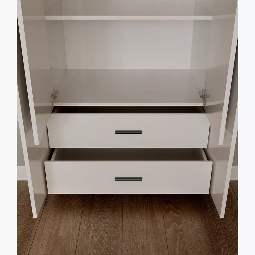 Marwell 6 Door Wardrobe with 2 Drawers and Mirrors - Image 5