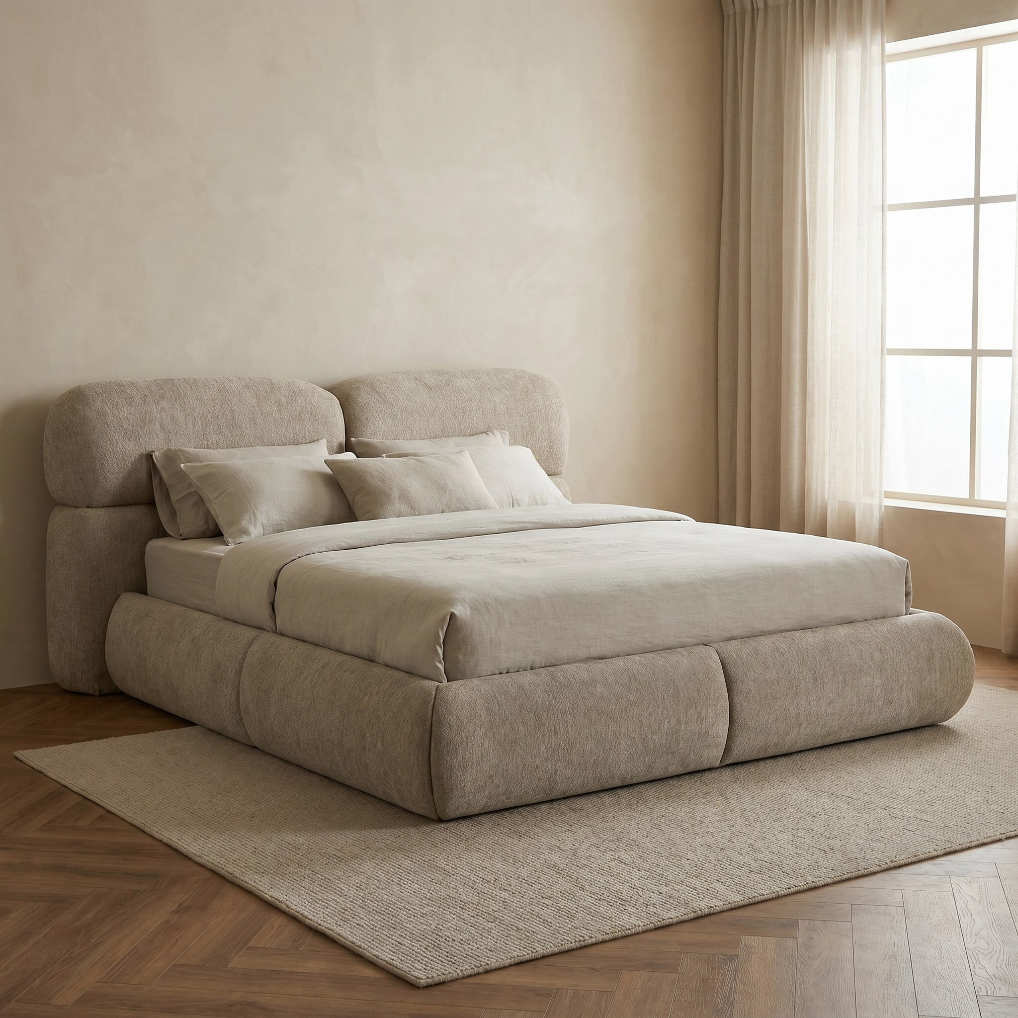 Movo Fabio Solace King Bed with Storage - 180x200 cm