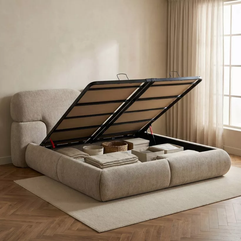 Movo Fabio Solace King Bed with Storage - 180x200 cm - Image 4