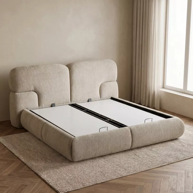 Movo Fabio Solace King Bed with Storage - 180x200 cm - Image 7