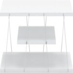 Home Canvas Tars Modern TV Stand White Chrome 34x169x140cm