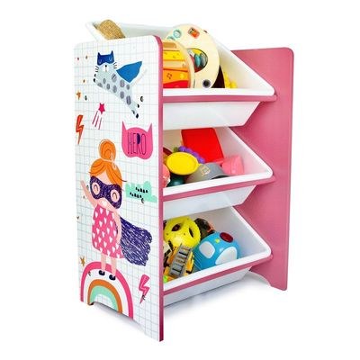 3-Tier Toy Storage Rack Multicolour - Image 2