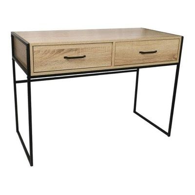 Wooden Computer Desk Brown/Black 107x77x50cm - Image 3