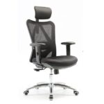 Sihoo M18 Office Desk Chair, Ergonomic Computer Office Chair with Adjustable Headrest and Lumbar Support,High Back Executive Swivel Chair Black