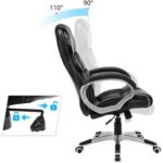 Songmics Black Obg24B Newly Desiged High Back Chair for Home Office, Meeting Room, Home, Living Room
