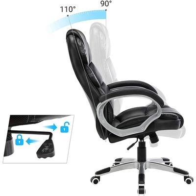 Songmics Black Obg24B Newly Desiged High Back Chair for Home Office, Meeting Room, Home, Living Room - Image 3