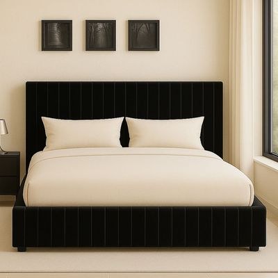 Elaqyis Comfort Upholstered Bed (Without Mattress) by R2R - Queen Size (160cm x 200cm) - Image 2