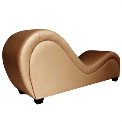 Leather S Shaped Sofa - Brown - Image 2