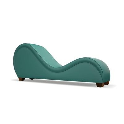 S Shape Sofa In Cyan PVC Leather - Image 3