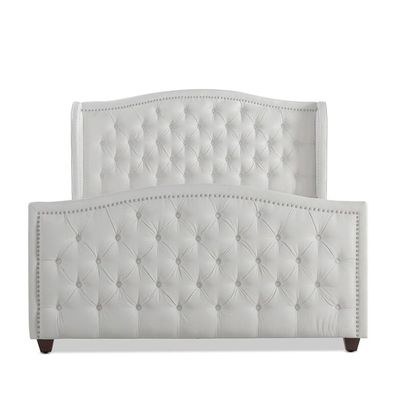 Marlon Tufted Upholstered contemporary King Bed Bed Frame 180x200cm - Elegant Upholstered Bed with Tufting - Modern Design with Padded Headboard - Sturdy Base - Soft Fabric Finish - Ideal for Bedrooms & Villas
