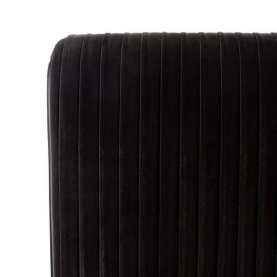 Hazel Pleated Velvet 120X200 Single Bed/Black - Image 4