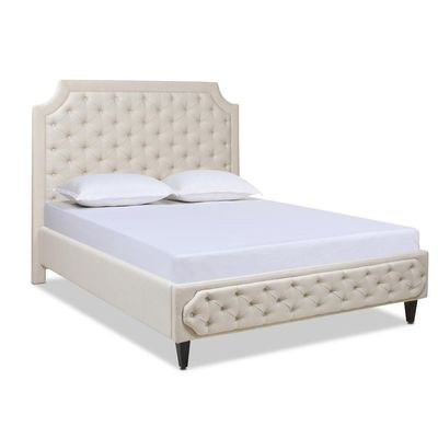 Helen Tall Upholstered Tufted Platform 200X200 Super King Bed