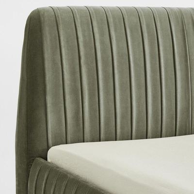 Victoria Channel Tufted 100X200 Single Bed/Olive - Image 4
