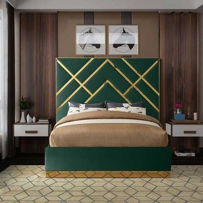 Wayfair Velvet 100X200 Single Bed/Green - Image 3