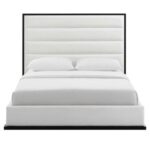 Ashland Faux Leather Platform 100X200 Single Bed/White