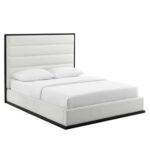 Ashland Faux Leather Platform 100X200 Single Bed/White